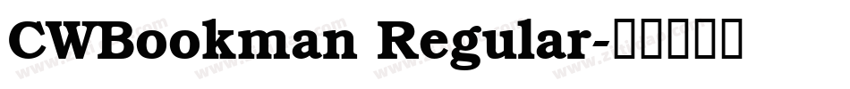 CWBookman Regular字体转换